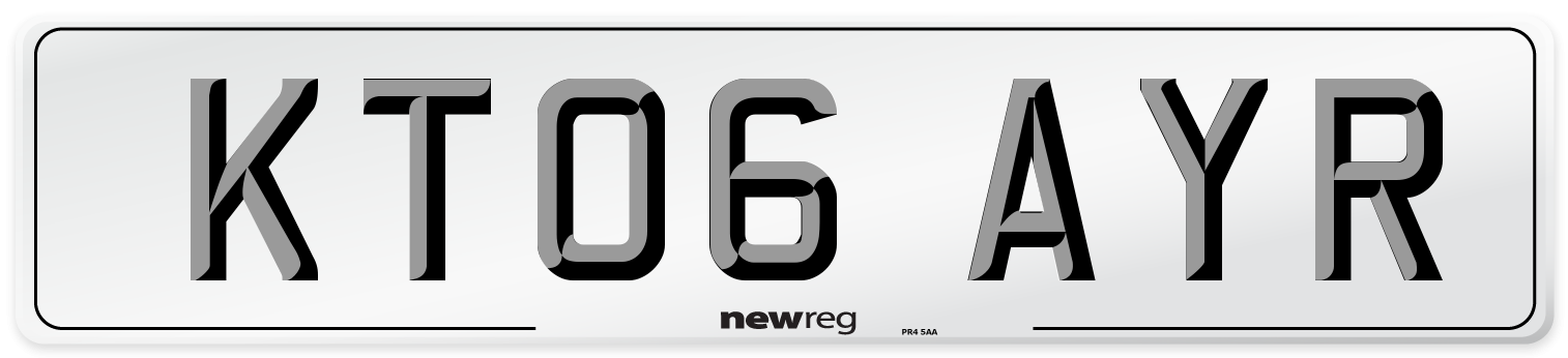 KT06 AYR Number Plate from New Reg